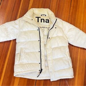 Aritzia Tna Super Puff Jacket Cream Medium